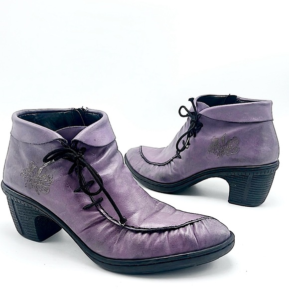 Rieker Rebecca Purple Lace up Ankle Boots - Picture 1 of 4